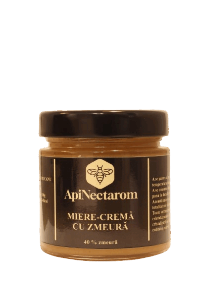 Miere crema cu Zmeură concentratie 40% 300g